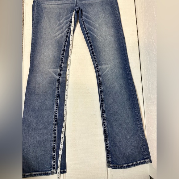 Miss Me Bootcut Medium Wash Jeans Sz28 Y2K Western Mid Rise - Picture 7 of 13